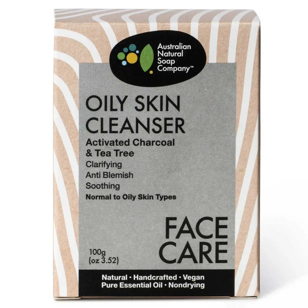 Australian Natural Soap Company Charcoal Face Cleanser Bar - Oily Skin