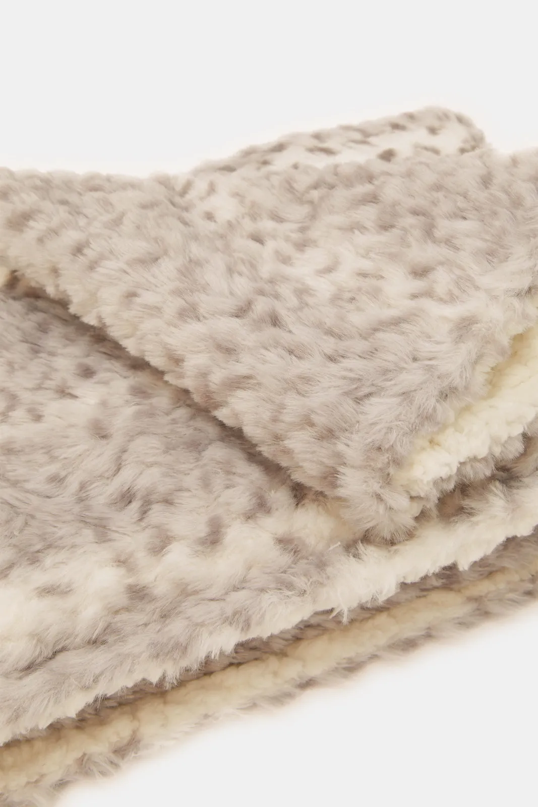 Baby Grey Pv Fleece Sherpa Blanket