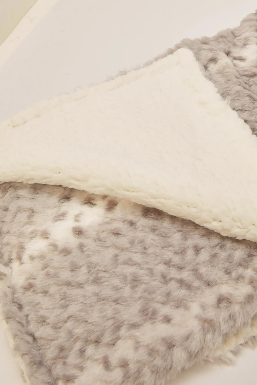 Baby Grey Pv Fleece Sherpa Blanket