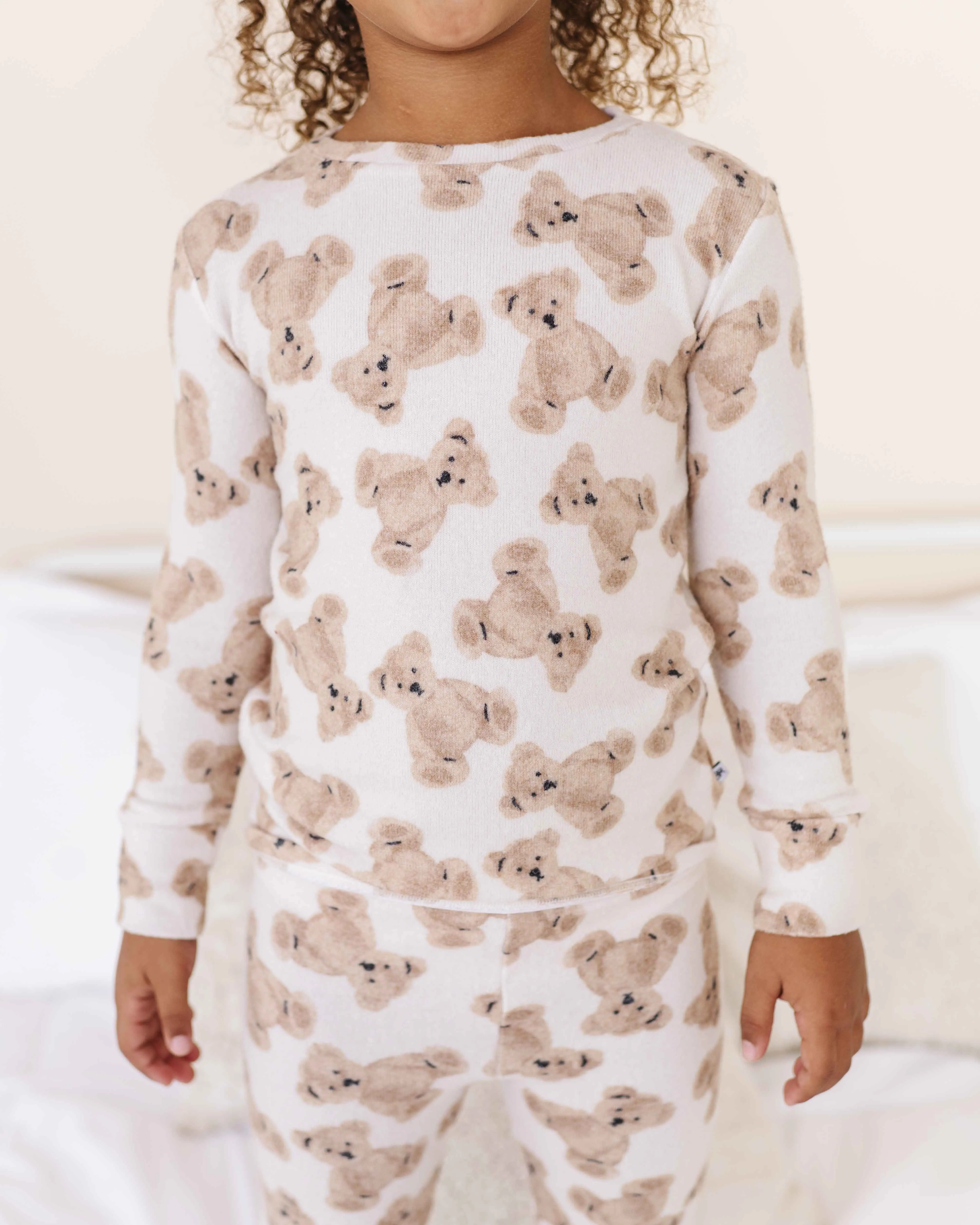 Bear Hugs Two-Piece Pajama Set - Cloud Plush Bamboo