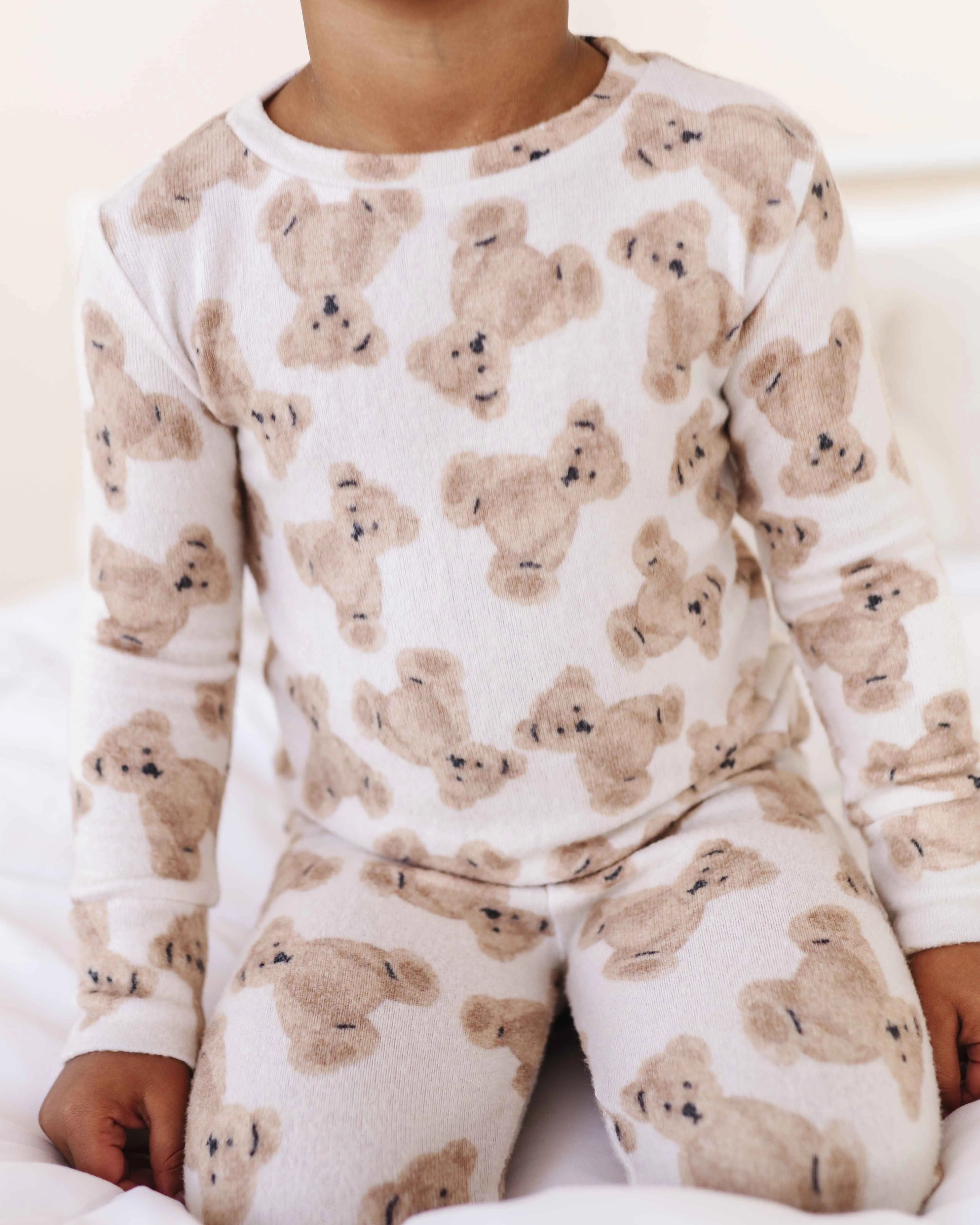 Bear Hugs Two-Piece Pajama Set - Cloud Plush Bamboo