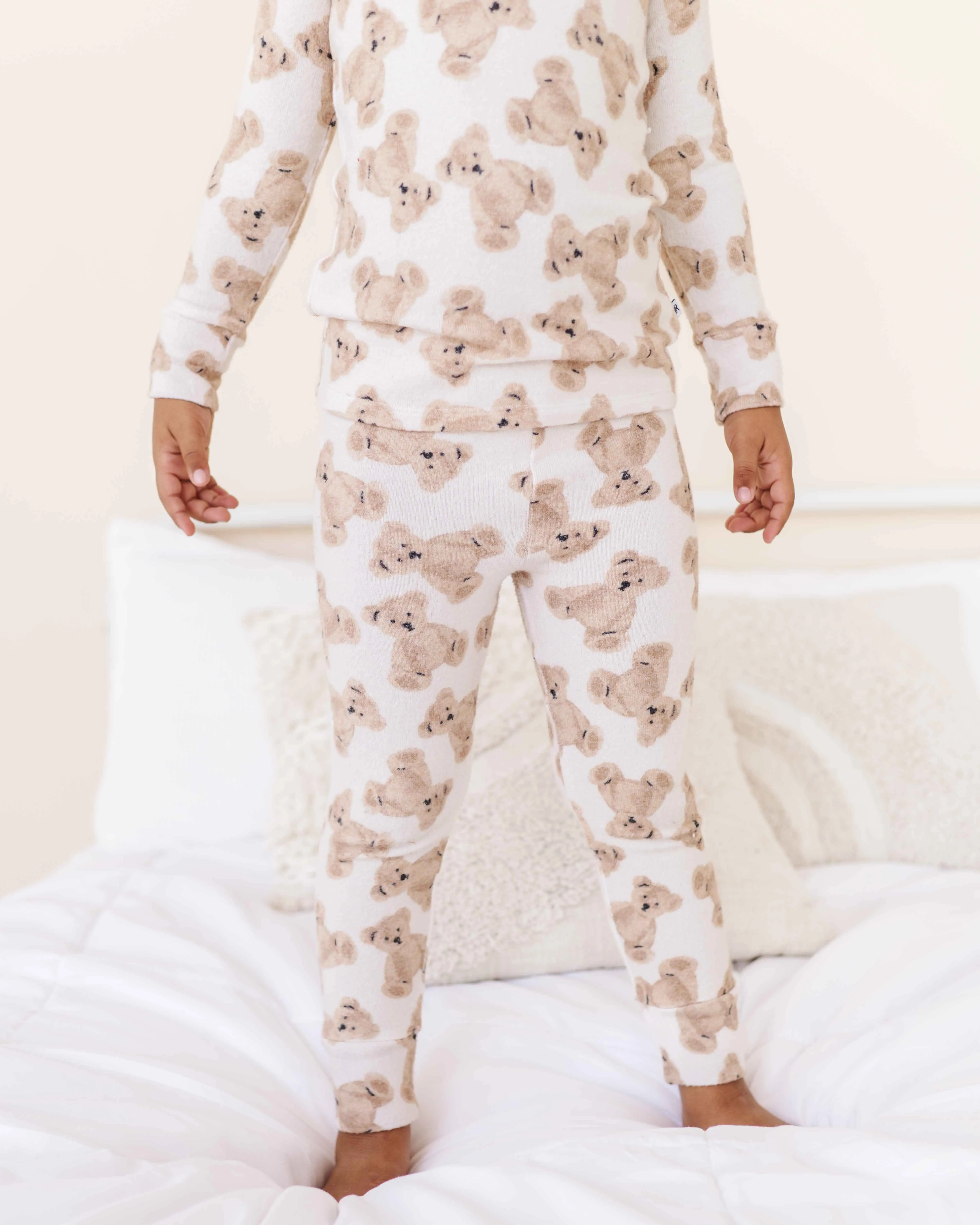 Bear Hugs Two-Piece Pajama Set - Cloud Plush Bamboo