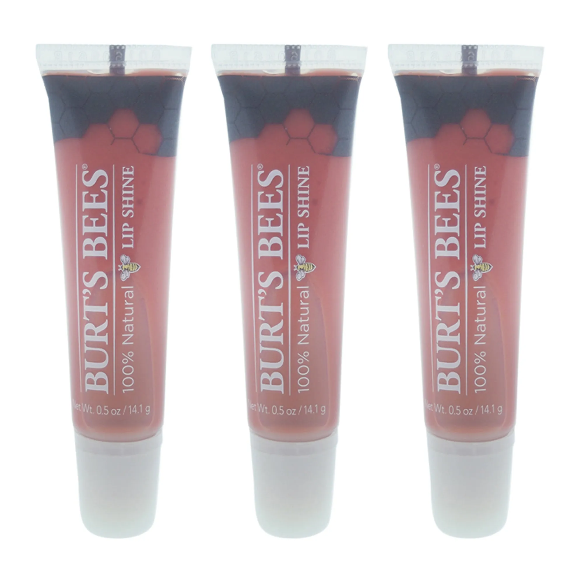 Burts Bees Lip Shine - 013 Peachy by Burts Bees for Women - 0.5 oz Lip Gloss - Pack of 3