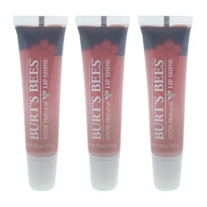 Burts Bees Lip Shine - 013 Peachy by Burts Bees for Women - 0.5 oz Lip Gloss - Pack of 3