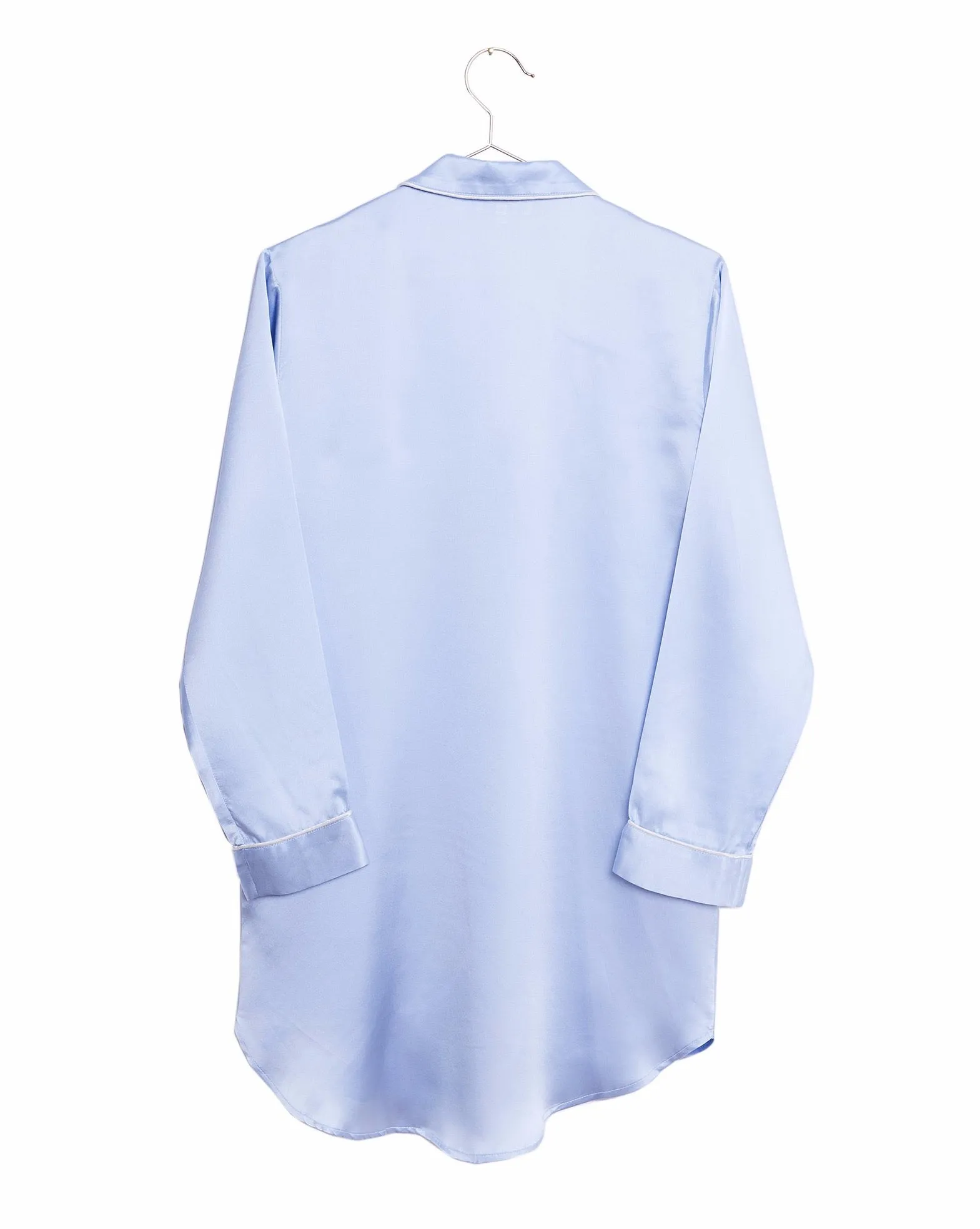 Camilla Silk Nightshirt in Candy Blue