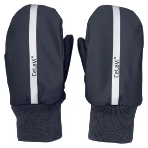 CeLaVi Navy Pu Mittens w. Fleece lining