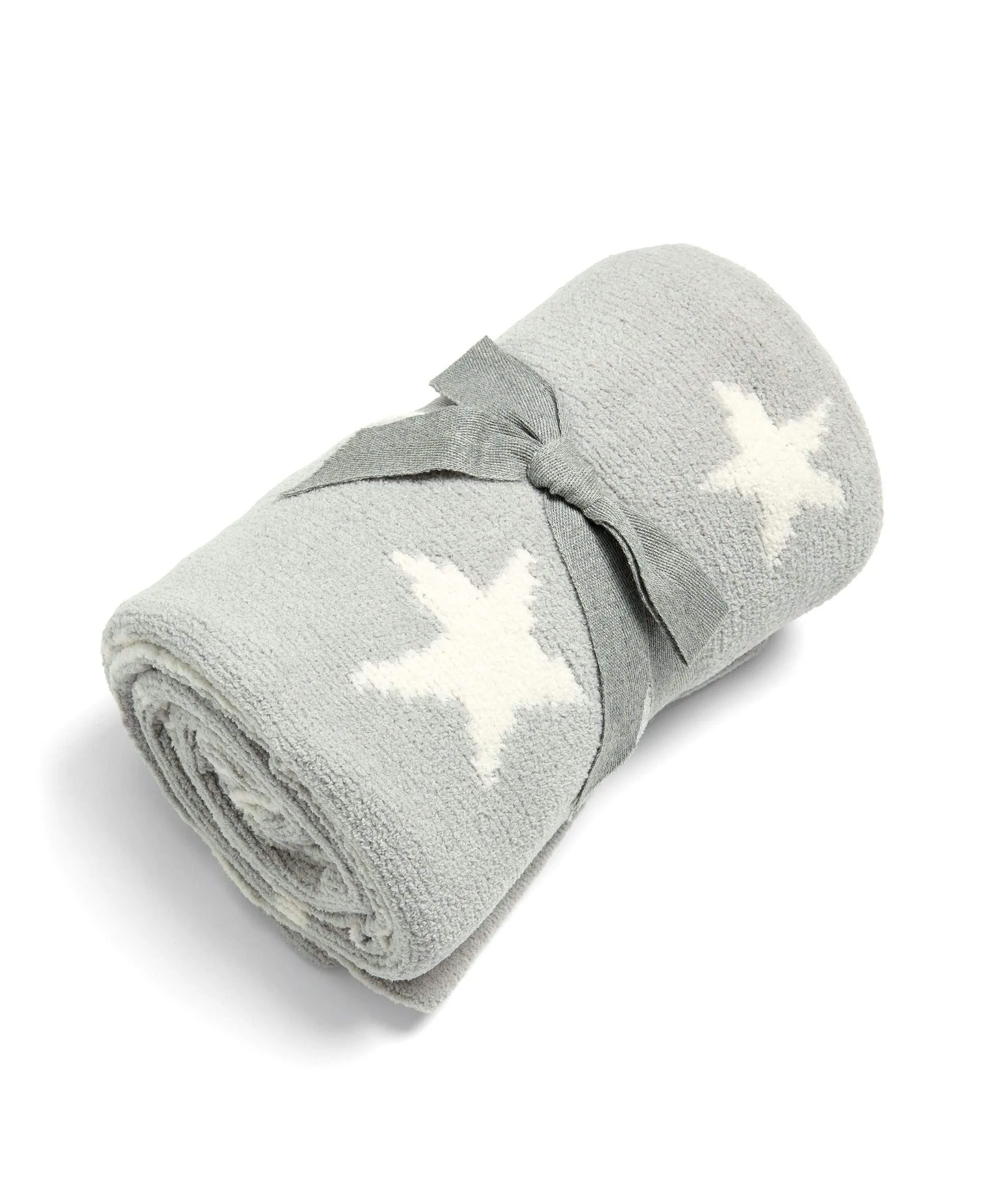 Chenille Blanket - Grey Star