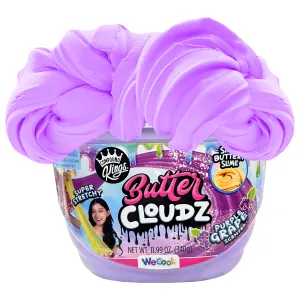 COMPOUND KINGS Fluffy Butter Cloudz Compound Bucket For Girls & Boys | Sensory Toys | Non-Toxic & Non-Sticky | Stress Relieving Tactile | (Purple Grape)