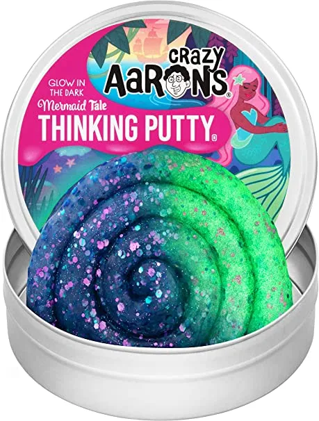 Crazy Aarons Thinking Putty Glowbrights Mermaid Tale