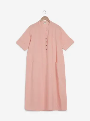 Diza Curves Peach Straight Kurta