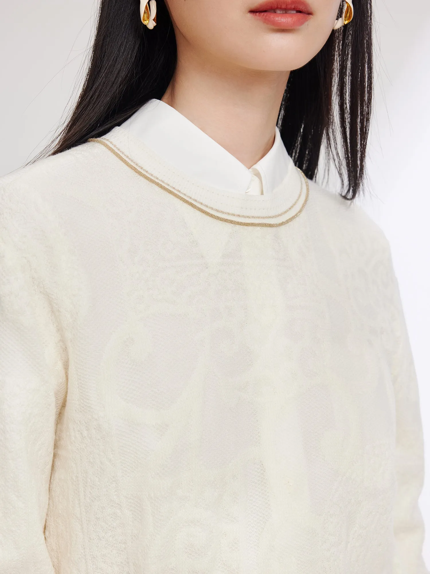 EP YAYING Wool Jacquard Knit