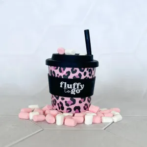 Fluffy to go Leopard 8oz 235ml hot chocolate cup