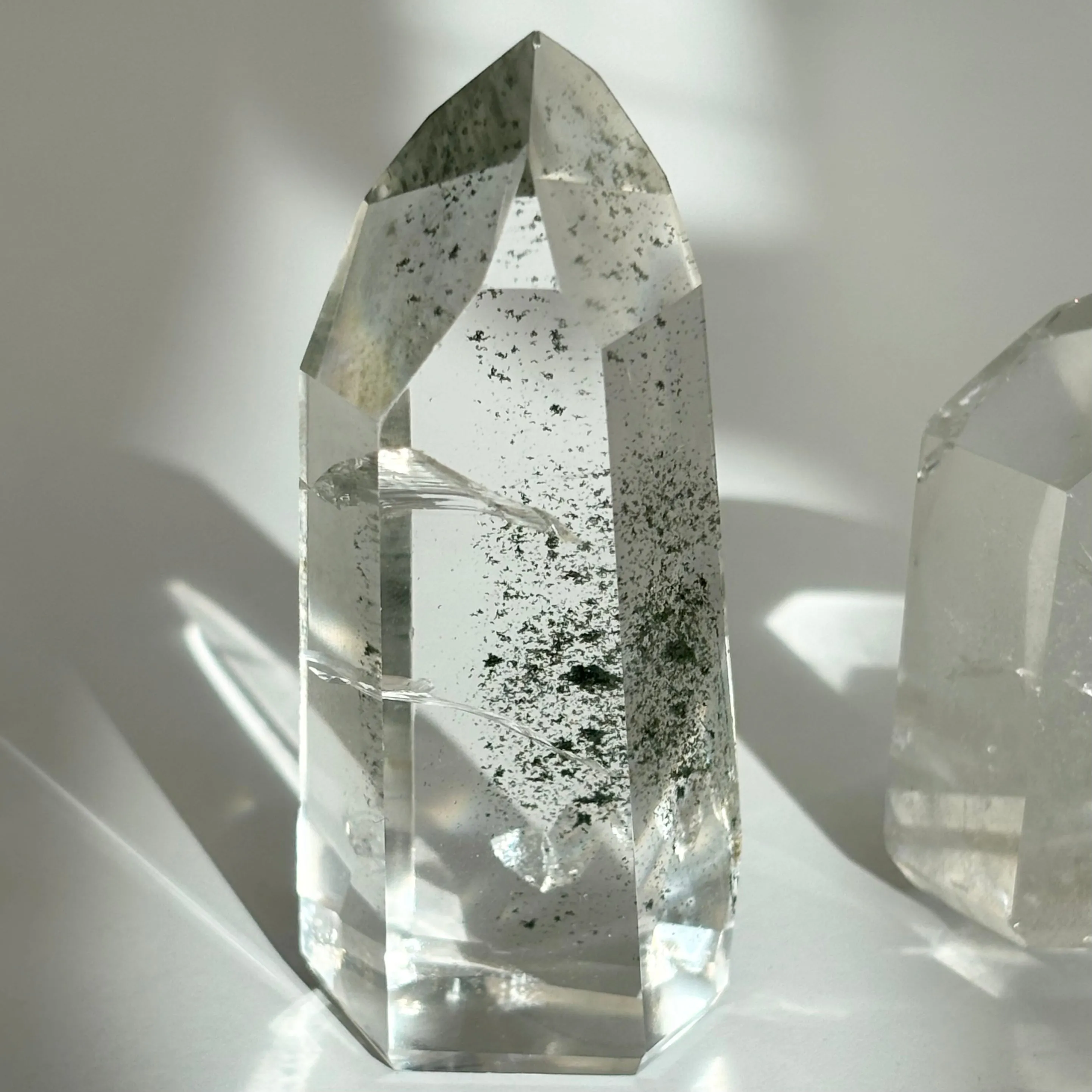 Green Chlorite Quartz Point | B