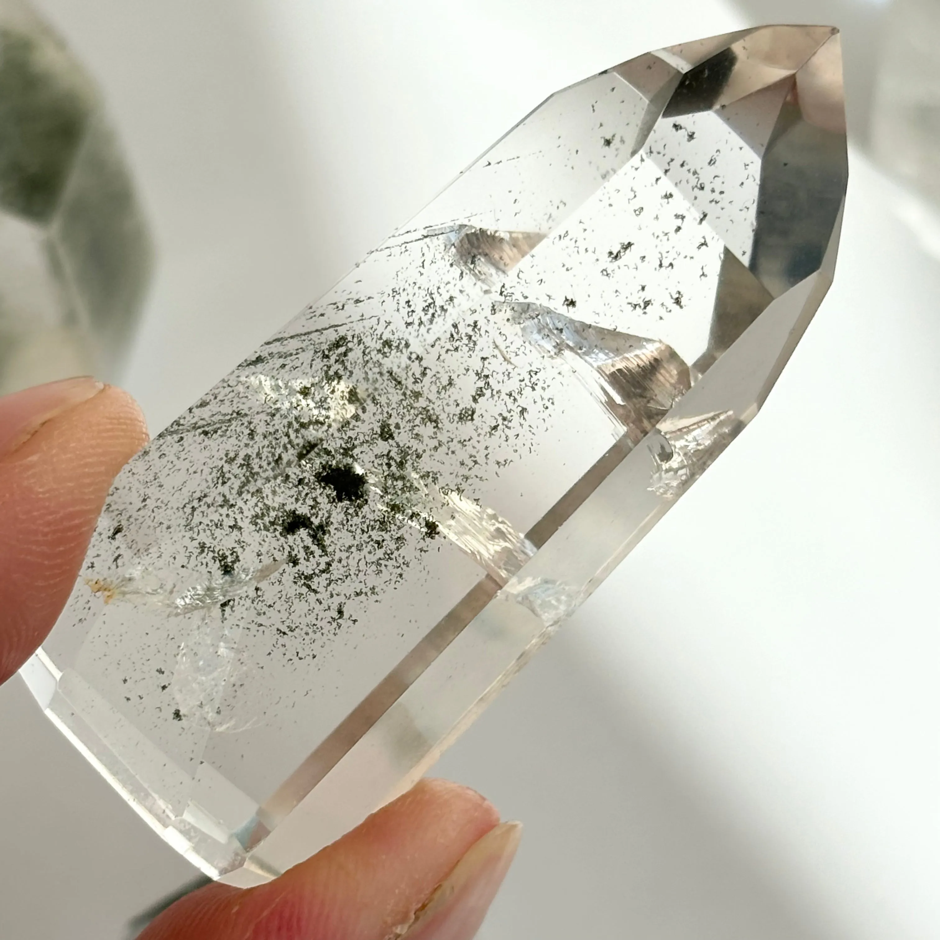 Green Chlorite Quartz Point | B