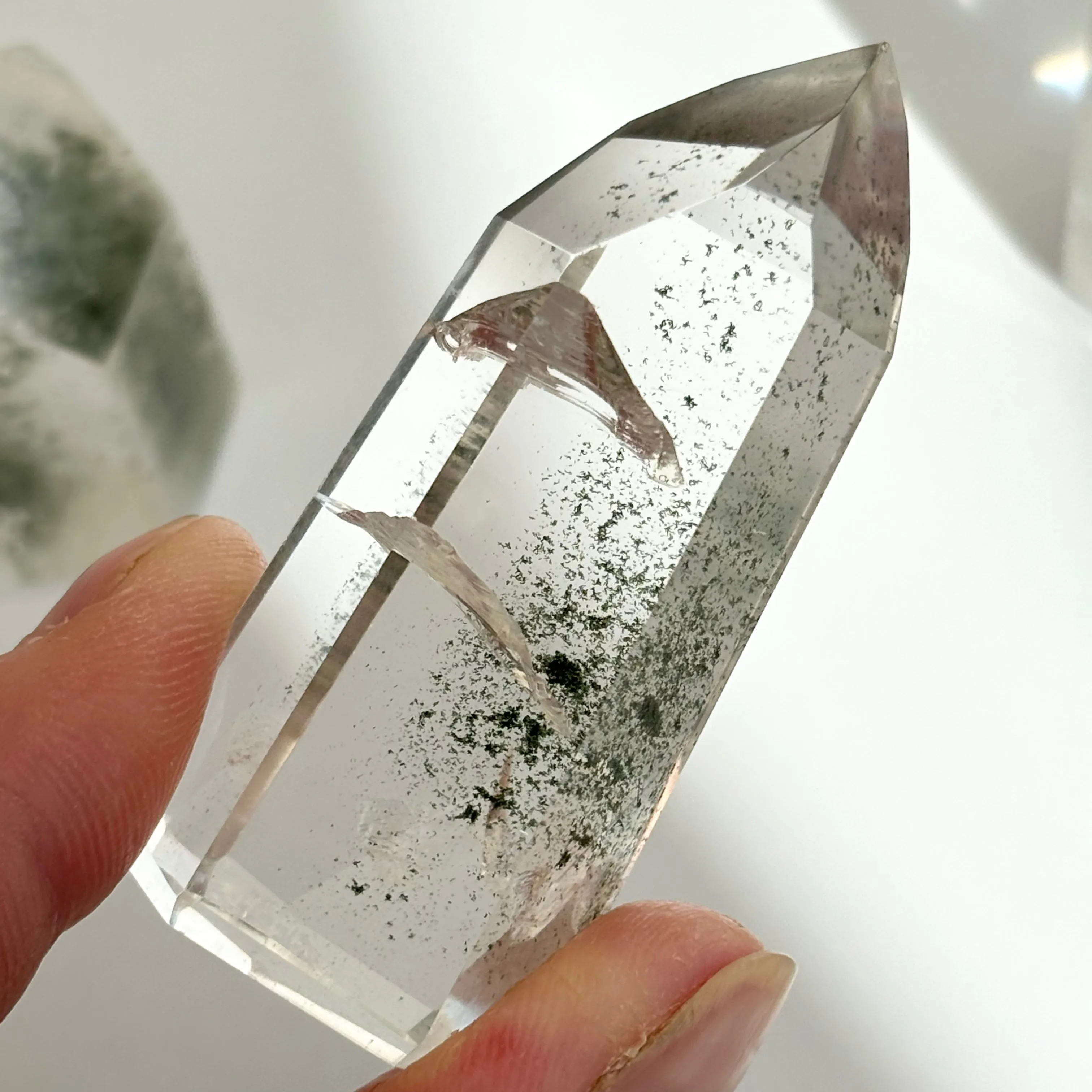 Green Chlorite Quartz Point | B