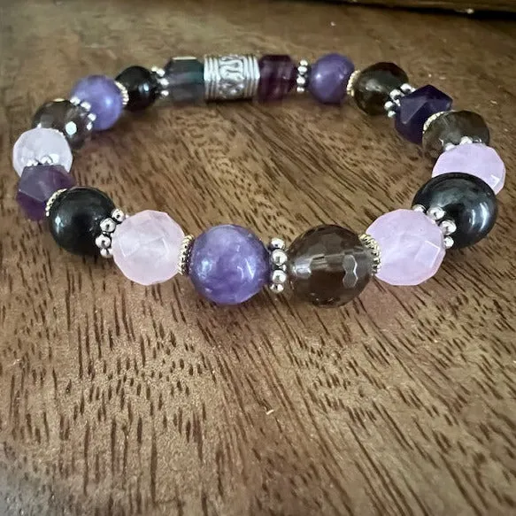 I Can Heal Myself-Amethyst, Petalite, Rose Quartz, Smoky Quartz, Fluorite, Sugilite