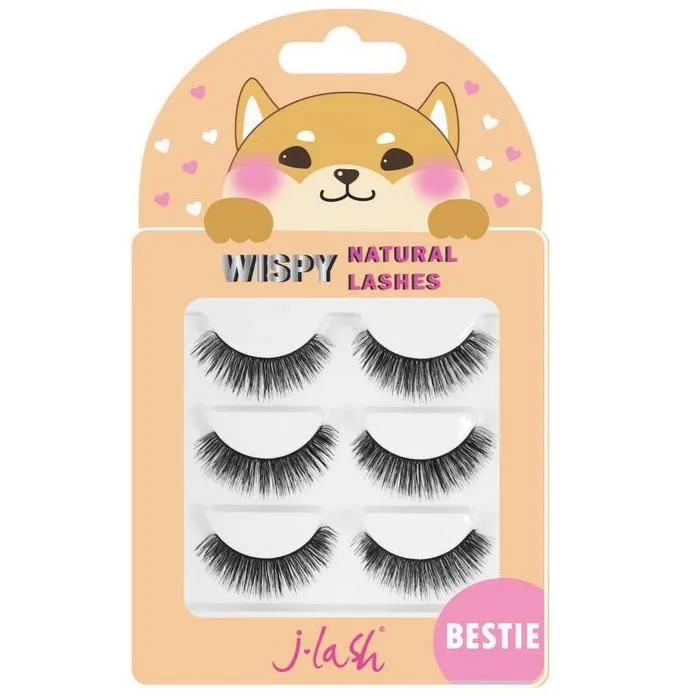 J-lash BESTIE 3X PACK WISPY NATURAL LASHES