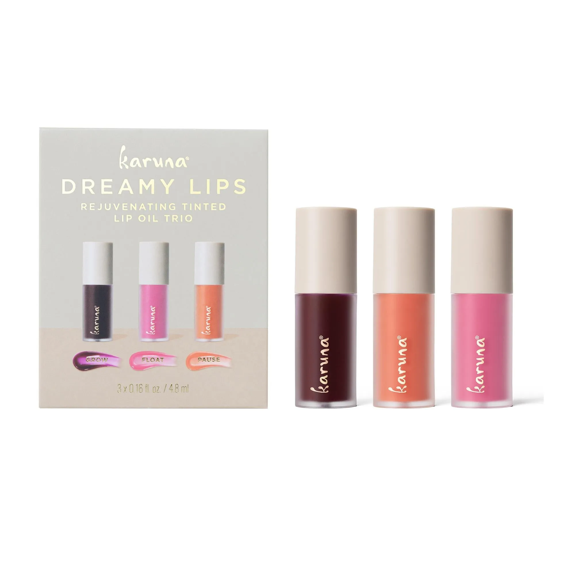 Karuna Dreamy Lips Rejuvenating Tinted Lip Oil Trio