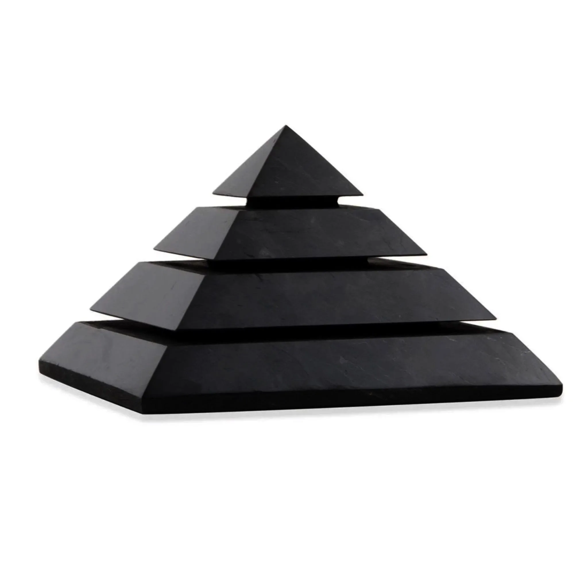 Large Shungite Polished Sakkara Pyramid