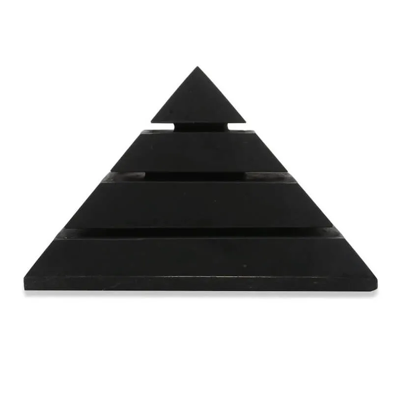 Large Shungite Polished Sakkara Pyramid