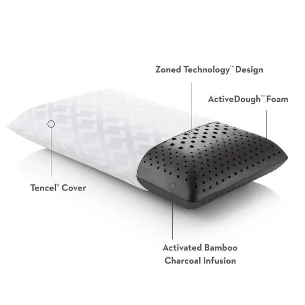 Malouf Zoned ActiveDough™   Bamboo Charcoal Pillow