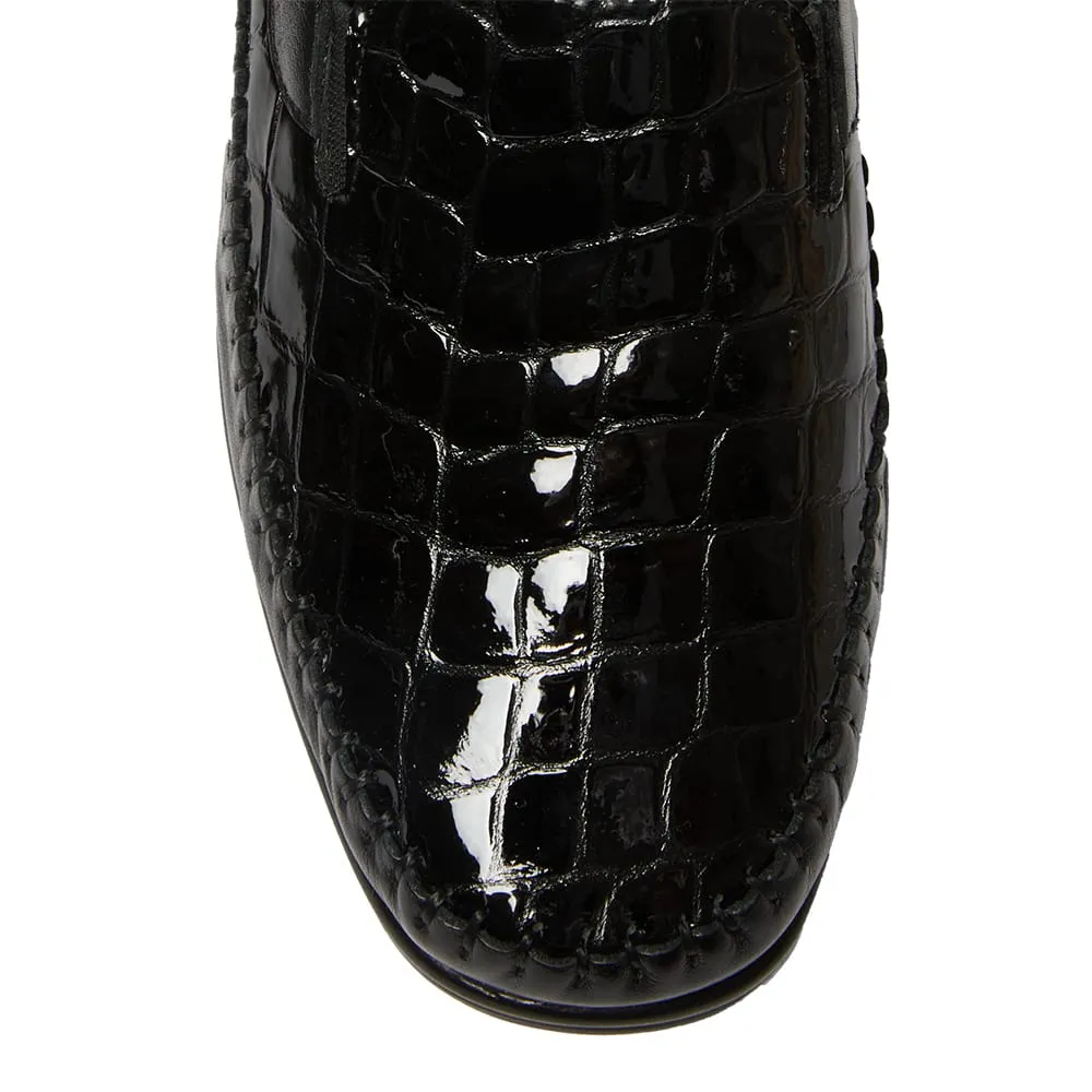 Margaret Loafer in Black Croc