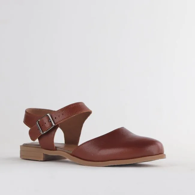 Mary Jane Sandal in Chestnut - 12344