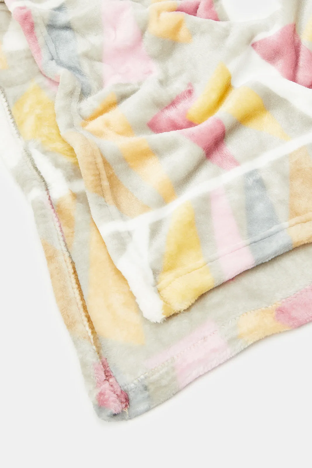 Multicoloured Geometric Printed Blanket (Single Size)