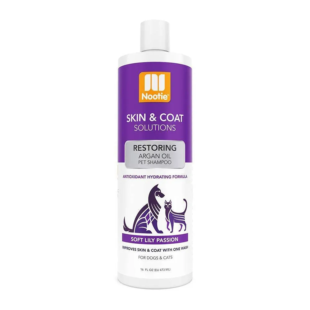 Nootie Skin & Coat Solutions Pet Shampoo Restoring Argan Oil  Soft Lily Passion 16oz