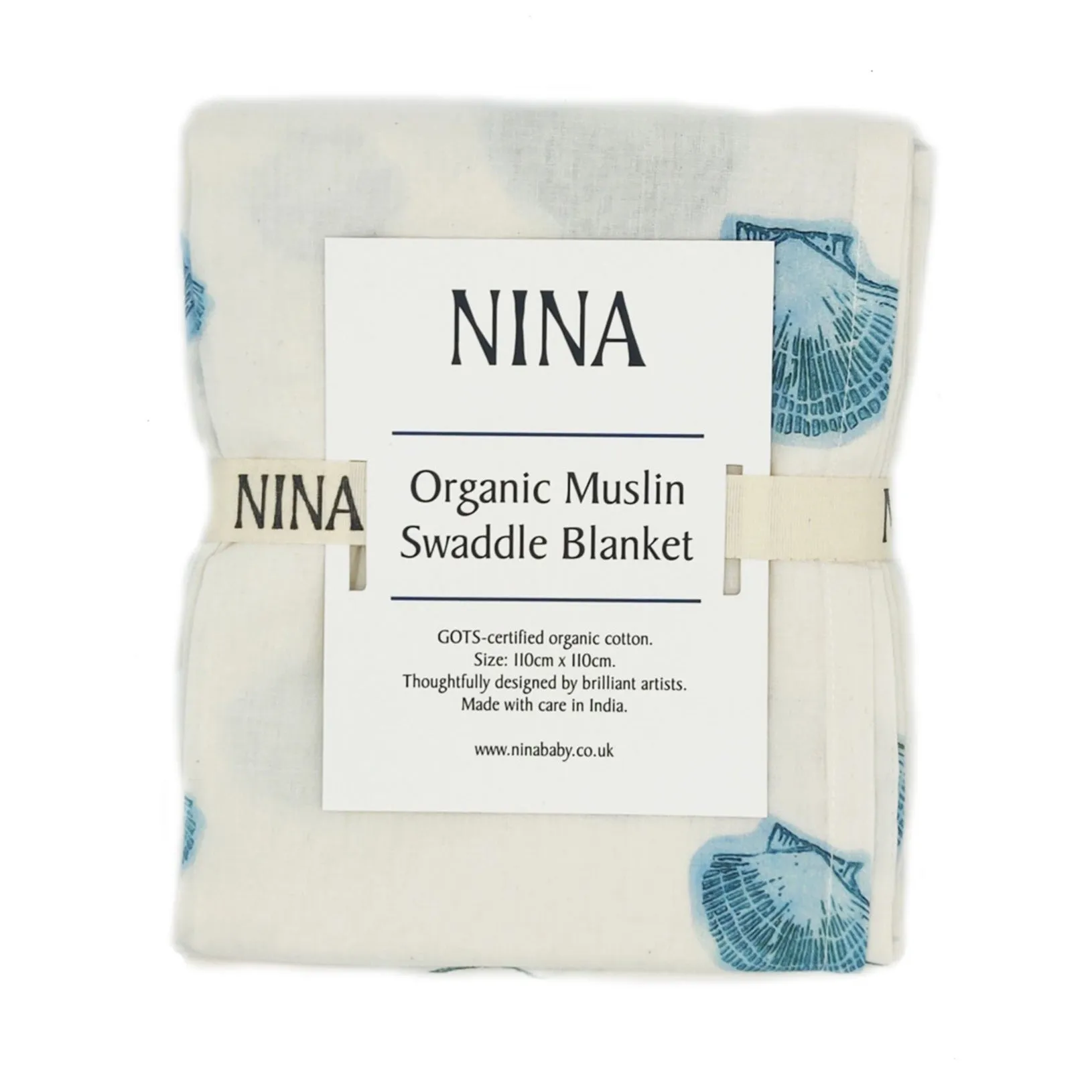 Organic Cotton Muslin (Botticelli Shells)