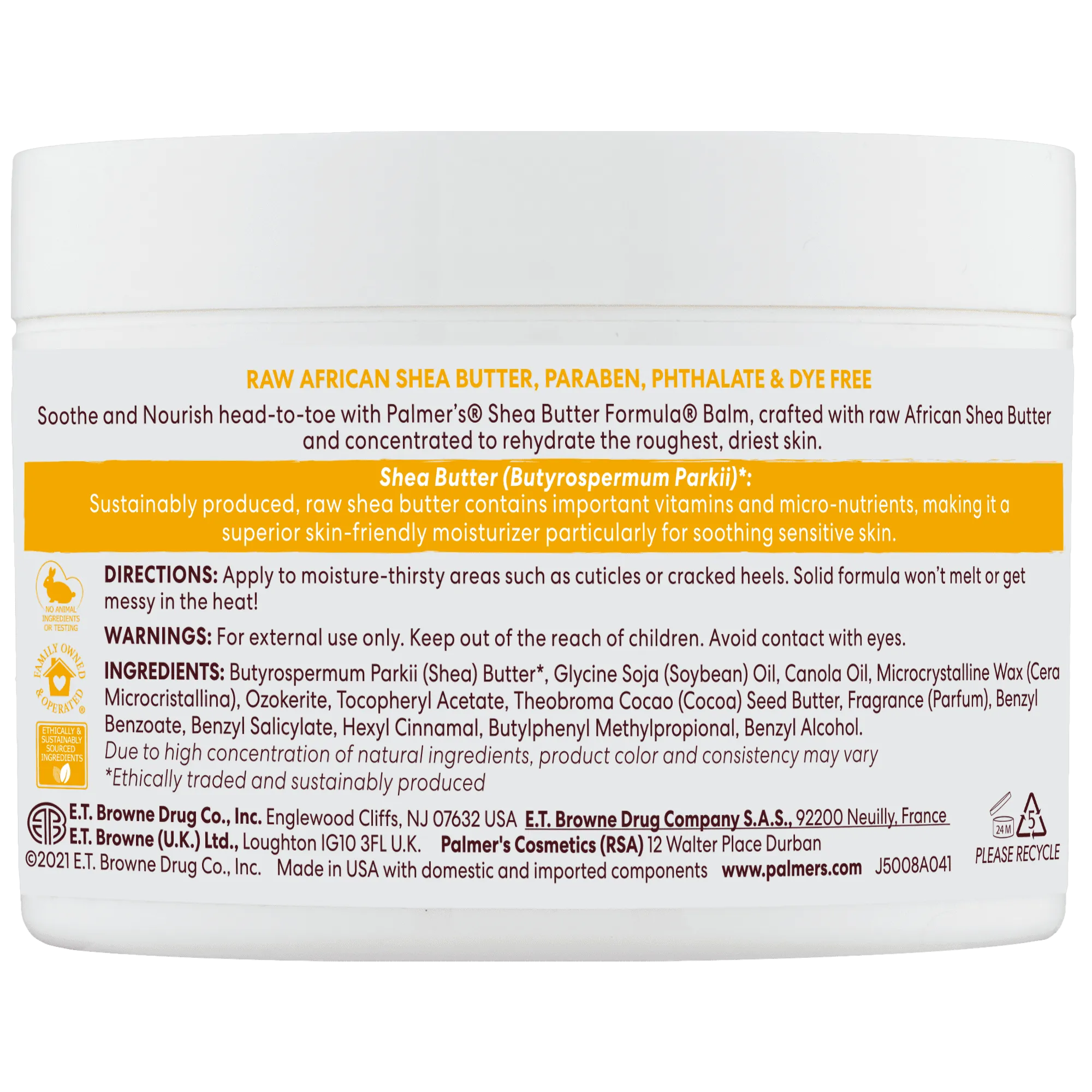 Palmer's Shea Butter Formula Raw Shea Nourishing Body Balm, 7.25 oz.