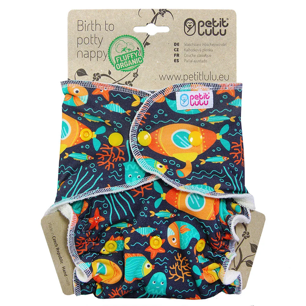 Petit Lulu One-Size Fitted Organic Nappy Snaps