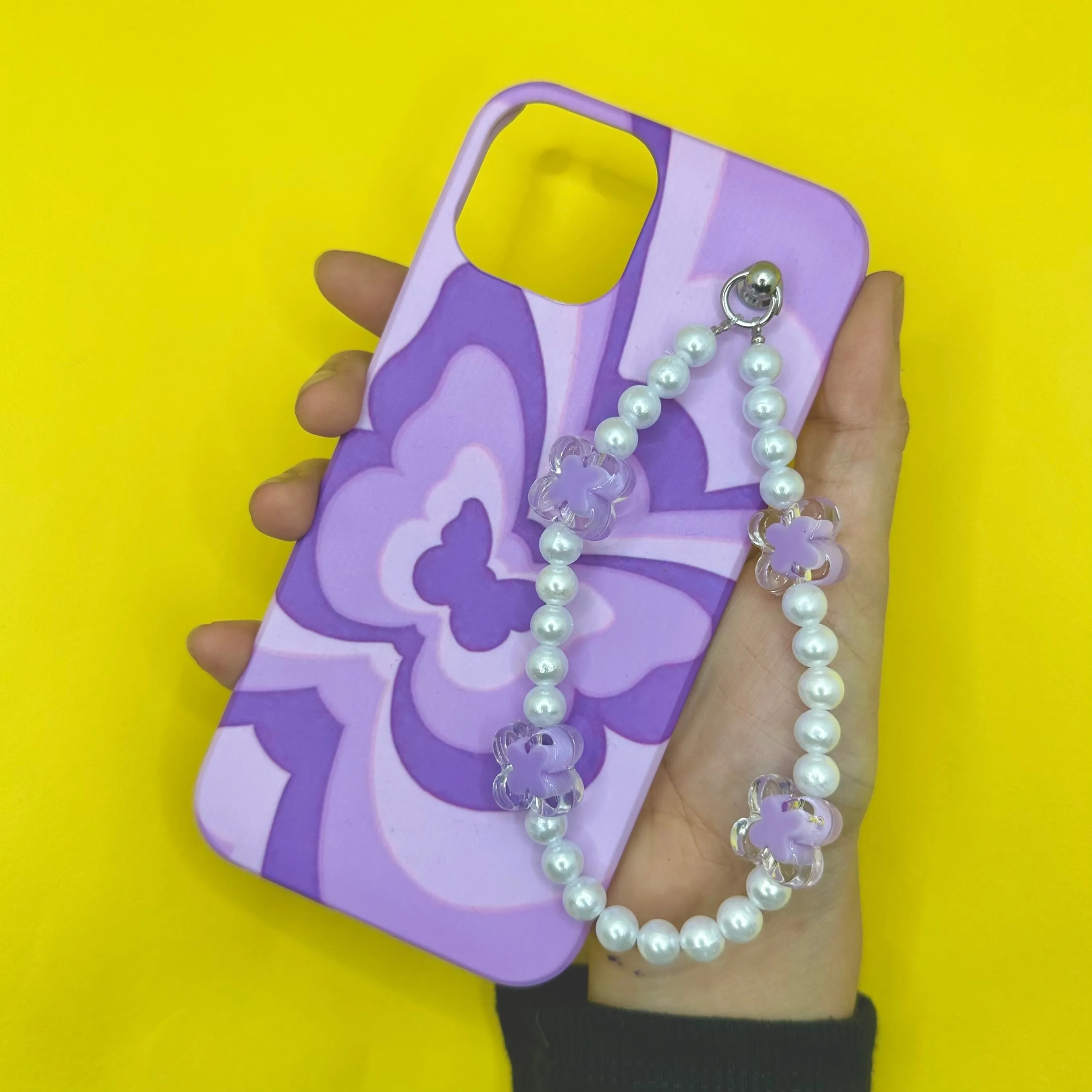 Purple Wings Purpearl Fall Chain Phone Cover