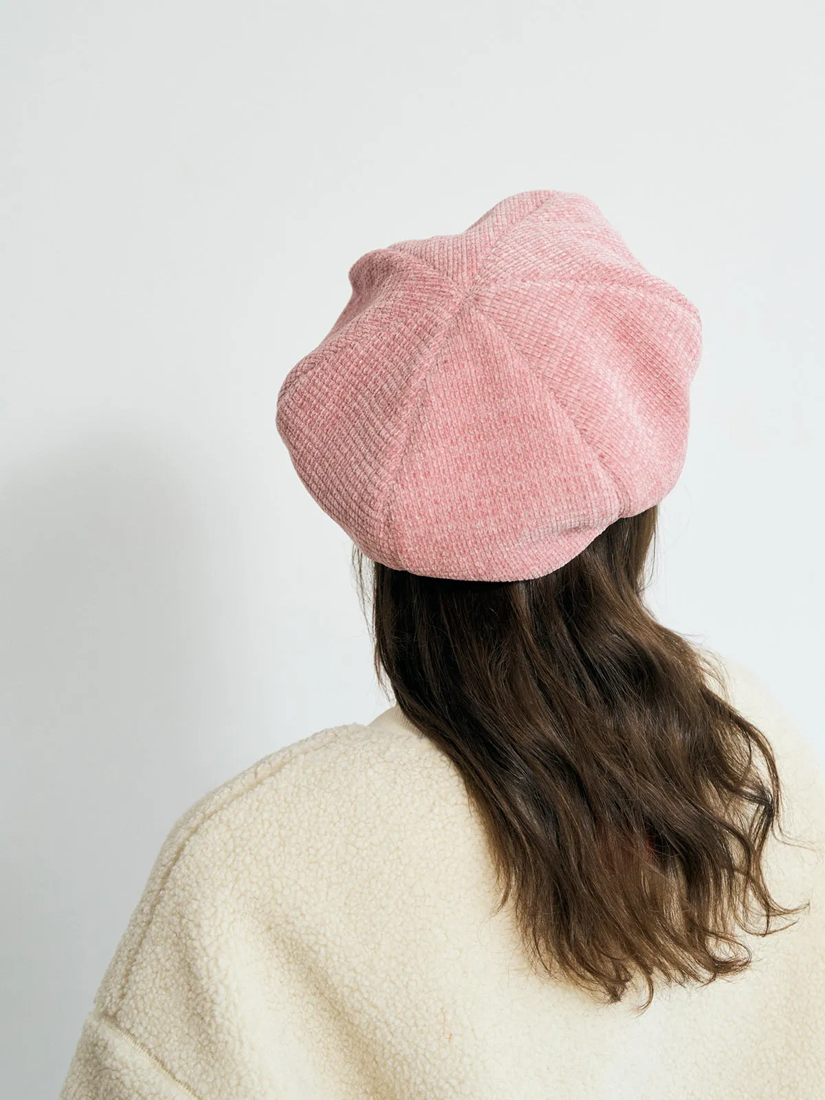 "Velvet Cloud" Beret Hat - Light Pink