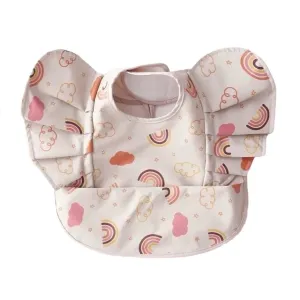 Ruffled Waterproof Baby Bib Rainbow