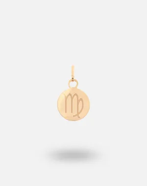 Zodiac Disc Charm Pendant - Virgo